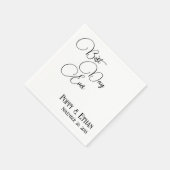 Einfache Feier zum besten Tag je Hochzeit Serviette (Ecke)