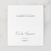 Einfache feierliche Hochzeit Platzkarte (Außenseite Aufgefaltet)