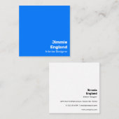 Einfache, feine blaue Moderne Lebhaftigkeit Quadratische Visitenkarte (Vorne/Hinten)