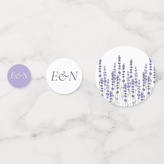 Einfache feine französische Lavendelhochzeit Konfetti (Rückseiten)