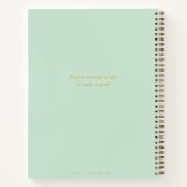 Einfache, feine Stilmischung aus Grün und Gold Notizblock (Rückseite)