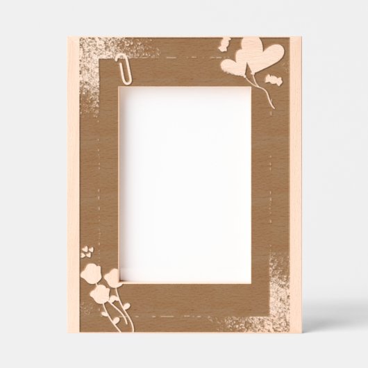 Einfache Feminine Herzrahmen Geätzte Rahmen (Vorderseite)