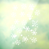 Einfache Fensterverkleidung mit weißen Schneeflock Fensteraufkleber (Blatt 3)