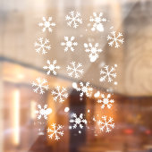 Einfache Fensterverkleidung mit weißen Schneeflock Fensteraufkleber (Blatt 2)