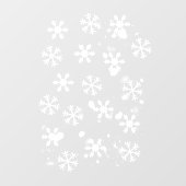 Einfache Fensterverkleidung mit weißen Schneeflock Fensteraufkleber (Blatt)