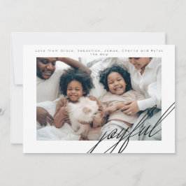 Einfache Ferien Freude Foto Personalisiert Feiertagskarte