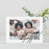 Einfache Ferien Freude Foto Personalisiert Feiertagskarte (Stehend Vorderseite)