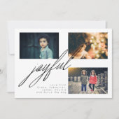 Einfache Ferien Freude Foto Personalisiert Feiertagskarte (Vorderseite)