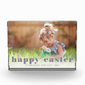 Einfache Ferien Minimalistisch Happy Osterfrühling Fotoblock (Vorderseite)