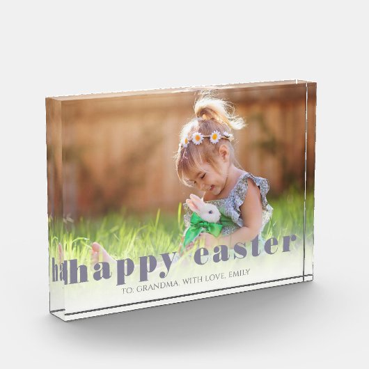 Einfache Ferien Minimalistisch Happy Osterfrühling Fotoblock (Links)