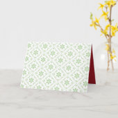 Einfache Ferien Rot Grün Personalisierte Angewohnh Karte (Gelbe Blume)