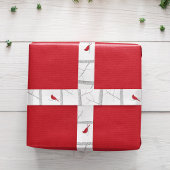 Einfache Ferien Winter Roter Kardinal Birch Tree Satinband