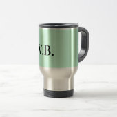Einfache feste Farbe Name Text Monogramm Reisebecher (VorderseiteRechts)