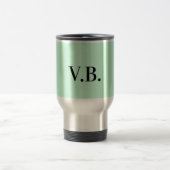 Einfache feste Farbe Name Text Monogramm Reisebecher (Mittel)