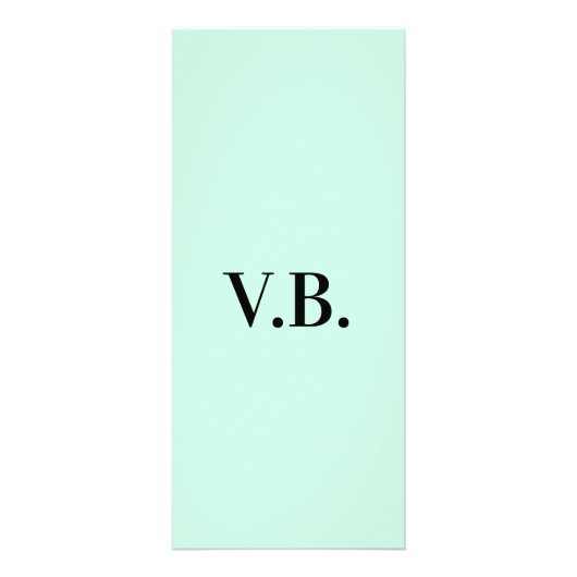 Einfache feste Farbe Name Text Monogramm  Werbekarte (Vorne)
