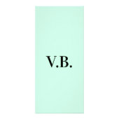 Einfache feste Farbe Name Text Monogramm  Werbekarte (Hinten)