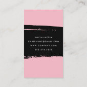 Einfache, fett formatierte schwarze Rosa gebürstet Visitenkarte (Rückseite)