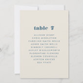 Einfache, fett formatierte Typografie-Tischnummer (Rückseite)