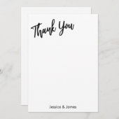 Einfache, fett handschriftlich Typografie Minimali Dankeskarte (Vorne/Hinten)