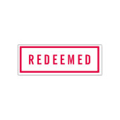 Einfache, fett rote Grenze erlöst Permastempel (Design)