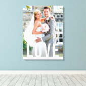 Einfache, fett-weiße Typüberlagerung für WEDD-LIEB Leinwanddruck (Insitu (Holzboden))