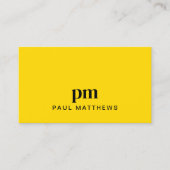 Einfache, fettarme, gelbe Visitenkarte (Vorderseite)