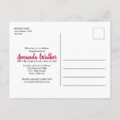 Einfache, fette Abschluss Typografie Foto Einladun Einladungspostkarte (Rückseite)