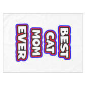 Einfache fette Best Cat-Mama je Typografie Tischdecke (Vorderseite (Horizontal))