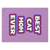 Einfache fette Best Cat-Mama je Typografie Tischdecke (Vorderseite (Horizontal))