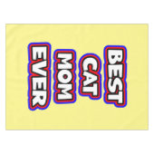 Einfache fette Best Cat-Mama je Typografie Tischdecke (Vorderseite (Horizontal))