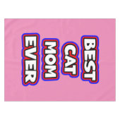 Einfache fette Best Cat-Mama je Typografie Tischdecke (Vorderseite (Horizontal))