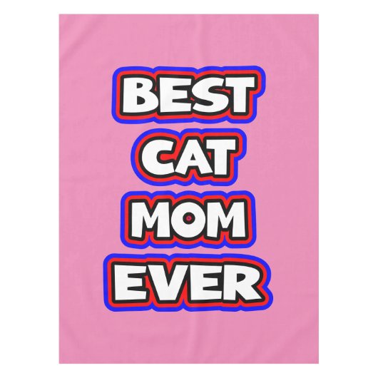 Einfache fette Best Cat-Mama je Typografie Tischdecke (Vorderseite)