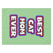 Einfache fette Best Cat-Mama je Typografie Tischdecke (Vorderseite (Horizontal))