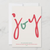 Einfache fette Foto Joy Feiertagskarte (Vorderseite)
