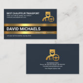 Einfache, fette Gold Line Layers Taxi Treiber Visitenkarte (Vorne/Hinten)