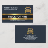 Einfache, fette Gold Line Logistik LKW Transport Visitenkarte (Vorne/Hinten)