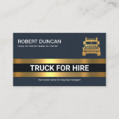 Einfache, fette Gold Line Logistik LKW Transport Visitenkarte (Vorderseite)