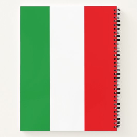 Einfache, fette italienische Fahne Personalisiert Notizblock (Rückseite)