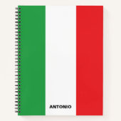 Einfache, fette italienische Fahne Personalisiert Notizblock (Vorderseite)
