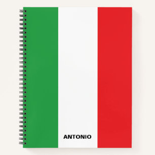 Einfache, fette italienische Fahne Personalisiert Notizblock