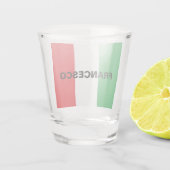 Einfache, fette italienische Fahne Personalisiert Schnapsglas (Rückseite)
