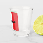 Einfache, fette italienische Fahne Personalisiert Schnapsglas (Rechts)