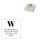 Einfache fette Monogramm-Rücksendeadresse Personal Gummistempel (Stempel)