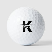 Einfache fette Monogrammbuchstabe K Golfball (Vorderseite)
