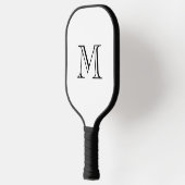 Einfache, fette, monogrammierte Initiale Pickleball Schläger (Links)