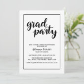 Einfache, fette Party Handgeschriebene Typografie Einladung (Stehend Vorderseite)