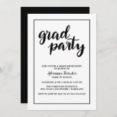 Einfache, fette Party Handgeschriebene Typografie Einladung (Vorne/Hinten)