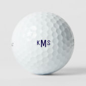 Einfache, fette Schrift Navy Monogramm Titleist Pr Golfball (Vorderseite)
