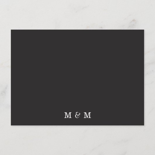 Einfache fette Schwarz-Weiß-Details für eine klein Begleitkarte (Rückseite)