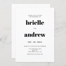 Einfache, fette Serif Wedding
